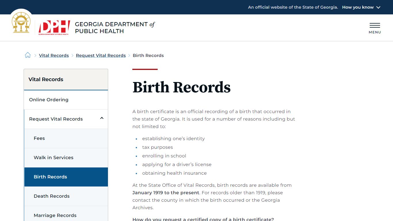 birth | Georgia Department of Public Health